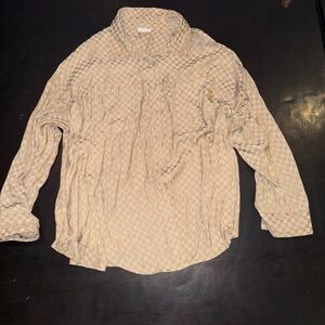 Le Lis Tan Checkered Shirt